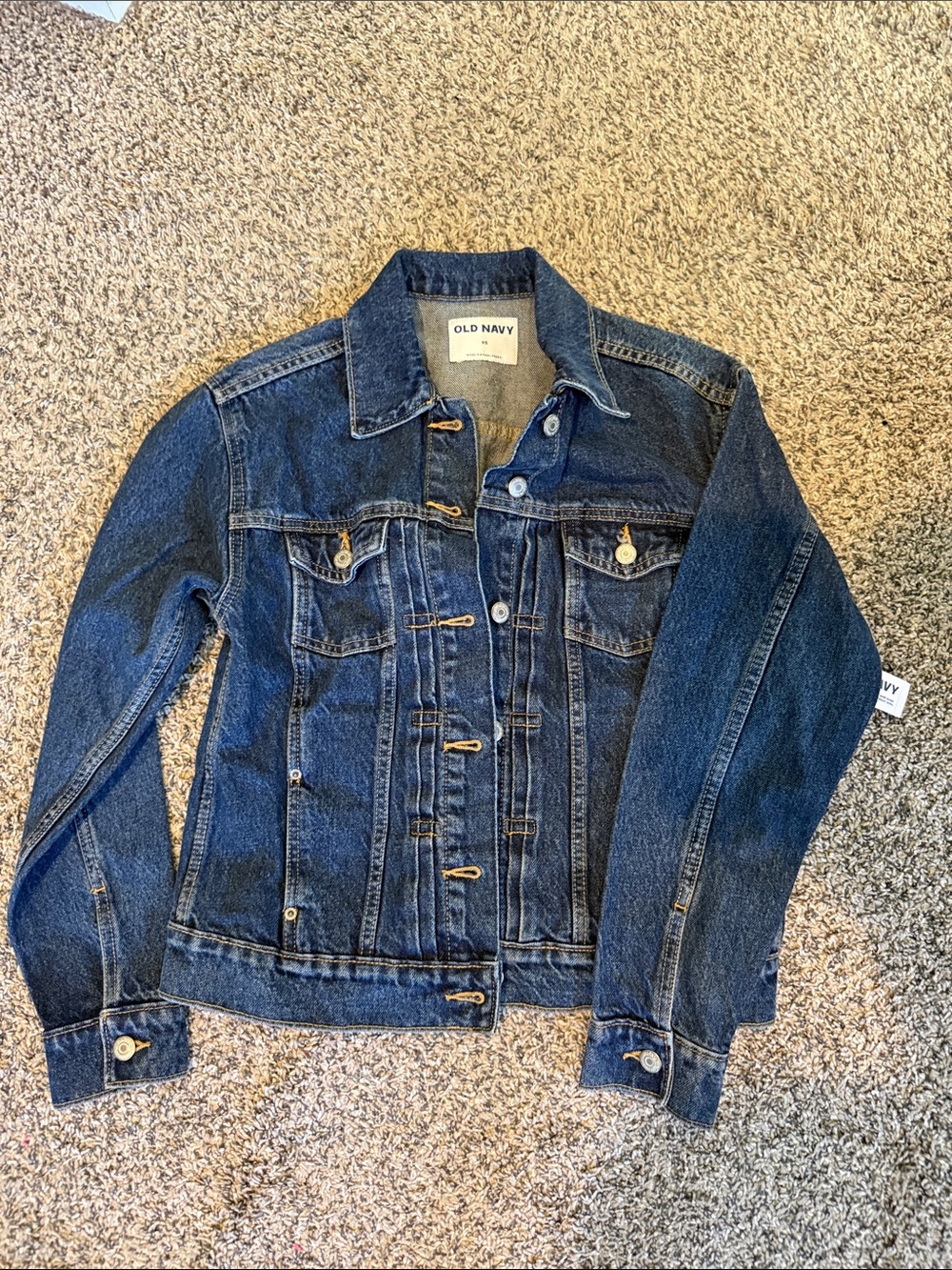 Old Navy Dark Blue Denim Trucker Jacket